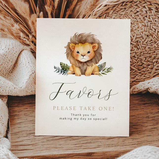 Signe Lion Wild Un Anniversaire Faveurs (Créateur téléchargé)