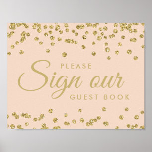 Signe Livre d'or Parties scintillant Faux Confetti