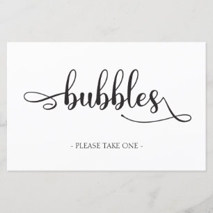 SIGNE Mariage minimaliste noir blanc "bulles"