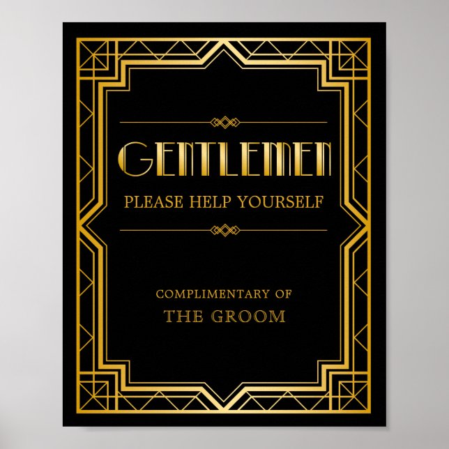 SIGNE Mariage Panier pour hommes | Gatsby Art Déco (Devant)