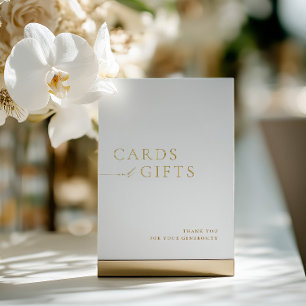 Signe Mariage simple Blanc & Or Cartes et Cadeaux