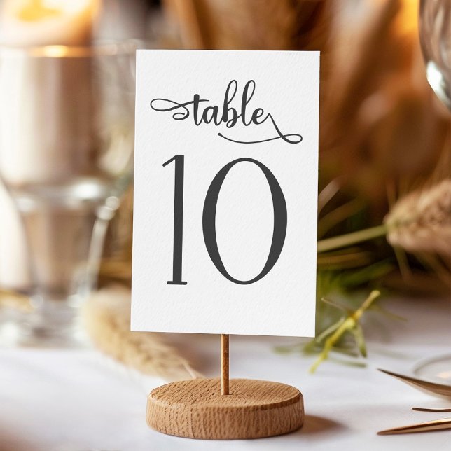 Signe mariage simple numéro de table 3.5x5 | Table (Créateur téléchargé)