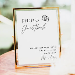 Signe minimaliste du livre d'or photo Boho Guest