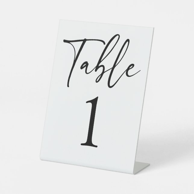 Signe minimaliste du numéro de tableau (Recto)