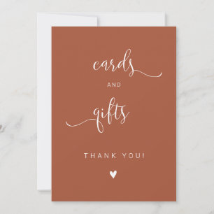 Signe minimaliste moderne Cartes de Script et Cade