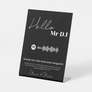 Signe minimaliste moderne de la playlist mariage