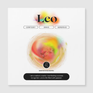 Signe moderne Zodiac Leo Citation Élément incend