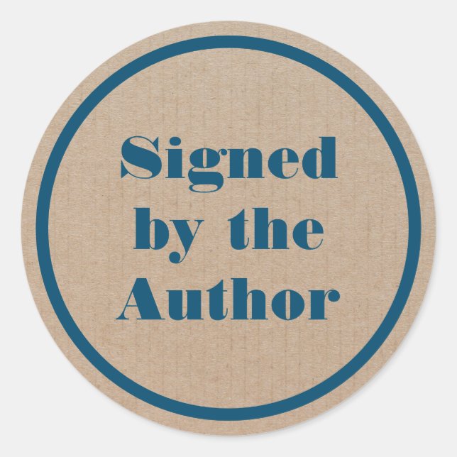 Signé par l'auteur Kraft Classic Round Sticker (Devant)