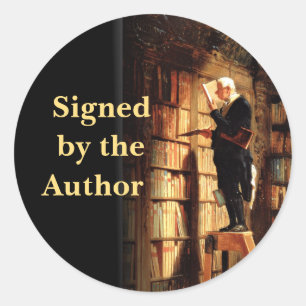 Signé par l'auteur Stickers Man in Library