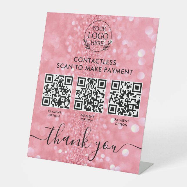 Signe Pedestal personnalisé avec paiement de code  (Recto)