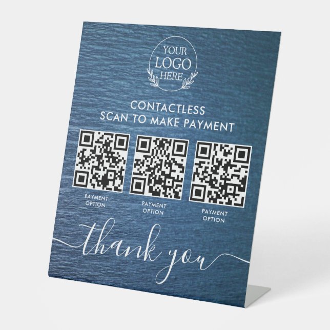 Signe Pedestal personnalisé avec paiement de code  (Recto)