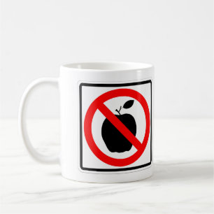 SIGNE POMME TRÈS AMUSANTE PAS POMME Café Mug