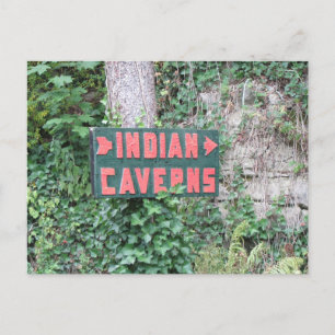 signe pour les cavernes indiennes Carte postale