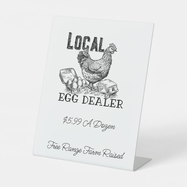 SIGNE POUSSIÈRE DU VENDEUR OEufs de poulet local (Recto)
