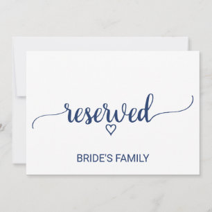 SIGNE RÉSERVÉ Mariage de calligraphie bleu marine