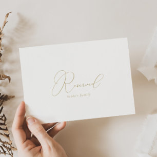 Signe Réservé Mariage Gold Classy Chic