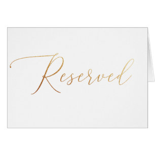 Signe Réservé minimaliste Mariage de script or