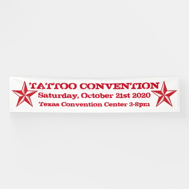 Signe rouge de bannière de convention (Horizontal)