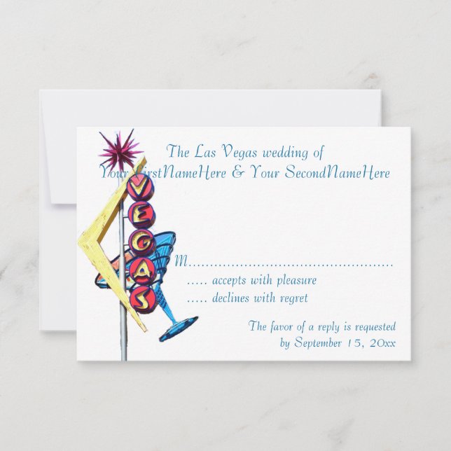 SIGNE RSVP Las Vegas Célébrations néon (Devant)