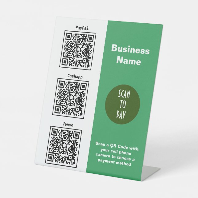 Signe sans contact pour payer avec le code QR (Recto)