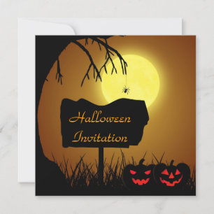 Signe Silhouette d'Halloween - Invitation de fête