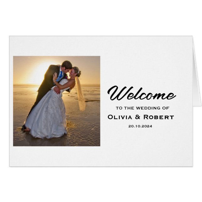 Signe simple Mariage photo Tablett (Devant Horizontal)