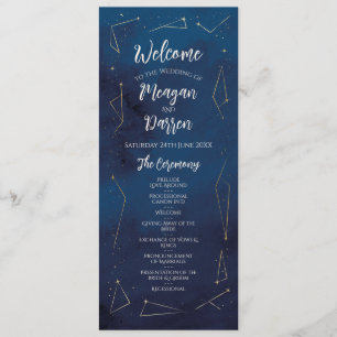 Signe Stellaire Menu de Mariage Navy Détails de la