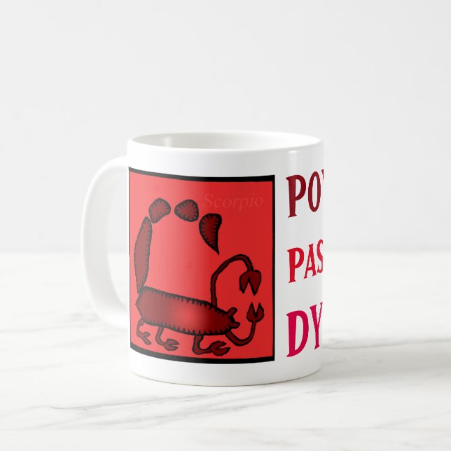 Signe Zodiac personnalisable Scorpio Mug (Devant gauche)