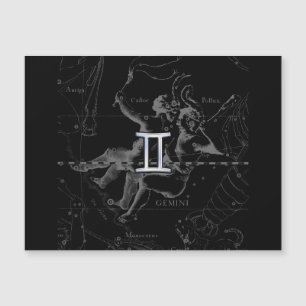 Signe zodiacal des Gémeaux chromé comme sur Heveli