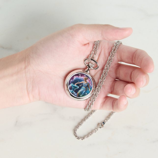 SIGNE Zodiaque Aquarius Déesse Collier Argent Veil (Main)