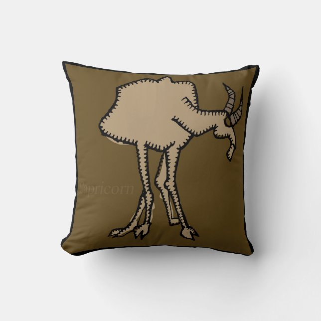 SIGNE Zodiaque Capricorne Coussin d'anniversaire (Recto)