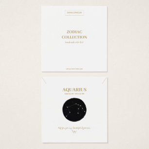 SIGNE Zodiaque Carte d'affichage pour bijoux Aquar