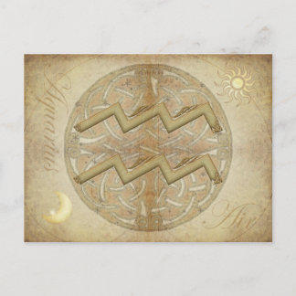 SIGNE Zodiaque Carte postale Aquarius