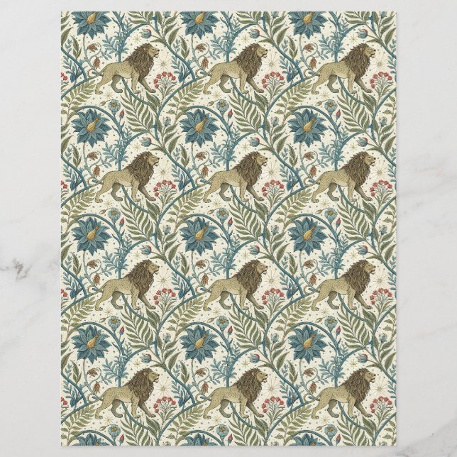 Signe zodiaque lion scrapbook papier (Devant)