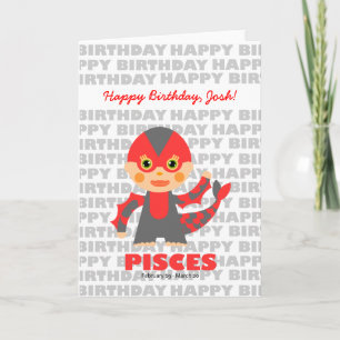 SIGNE Zodiaque Pisces Carte d'anniversaire