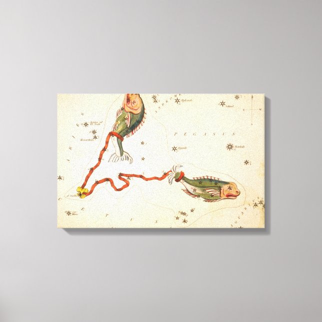 "Signe zodiaque : Poissons" impression de toile (Recto)