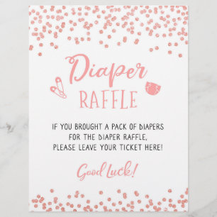 SIGNER Déchets Raffin Baby shower partie Jeu