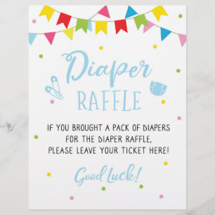 SIGNER Déchets Raffin Baby shower partie Jeu