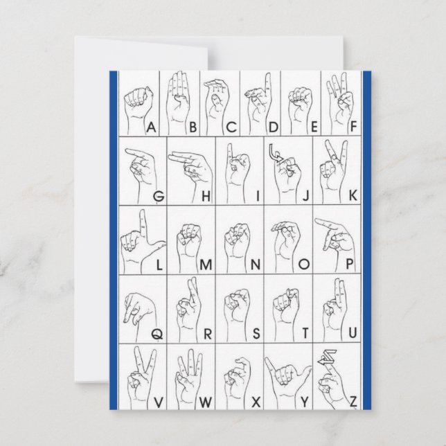 SIGNER LANGUE carte plate (Devant)