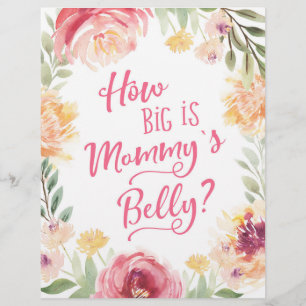SIGNER Quelle est la taille du ventre de maman ? J