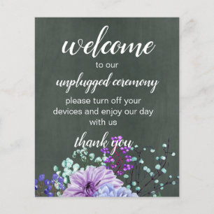 Signes de mariage personnalisés Chalkboard Purple