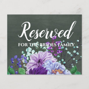 Signes de mariage personnalisés Chalkboard Purple