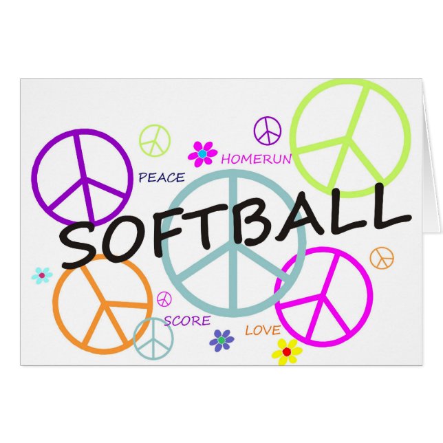 Signes de paix colorés par base-ball (Devant horizontal)