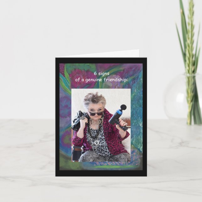 Signes d'une véritable amitié Carte de voeux pliée (Devant)