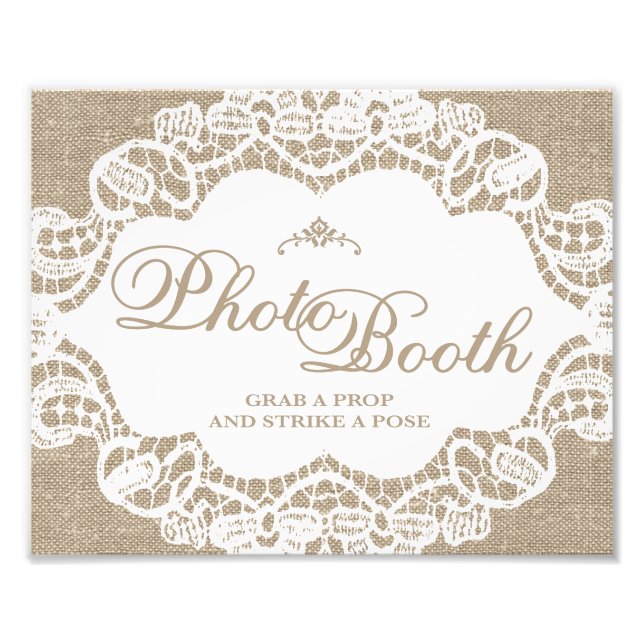 Signes mariages - Burlap & Lace - Photo Booth - (Devant)