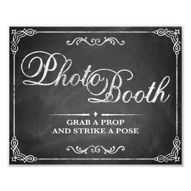 Signes mariages - tableau noir - Photo Booth - (Devant)