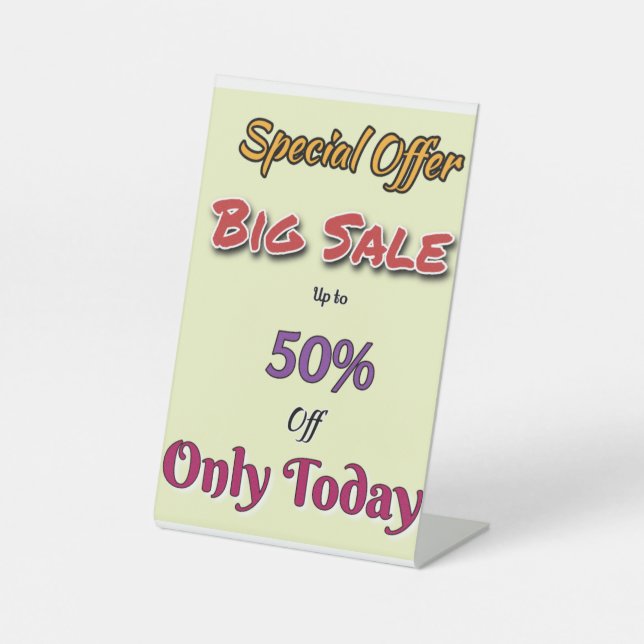 Signes Pedestal personnalisés pour votre entrepris (Recto)