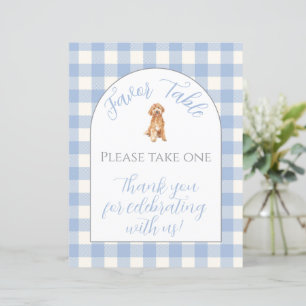 Signes supérieurs de la table de baby showers