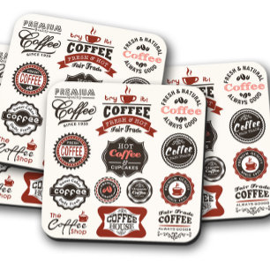 Signes vintages de café Dessous de verre de lièg