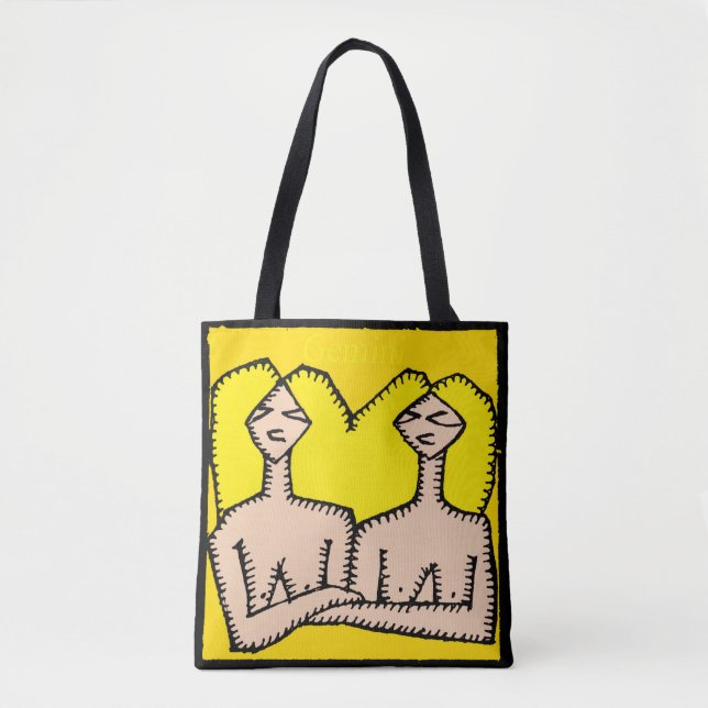 Signes Zodiac Gemini Anniversaire Sac fourre-tout  (Devant)
